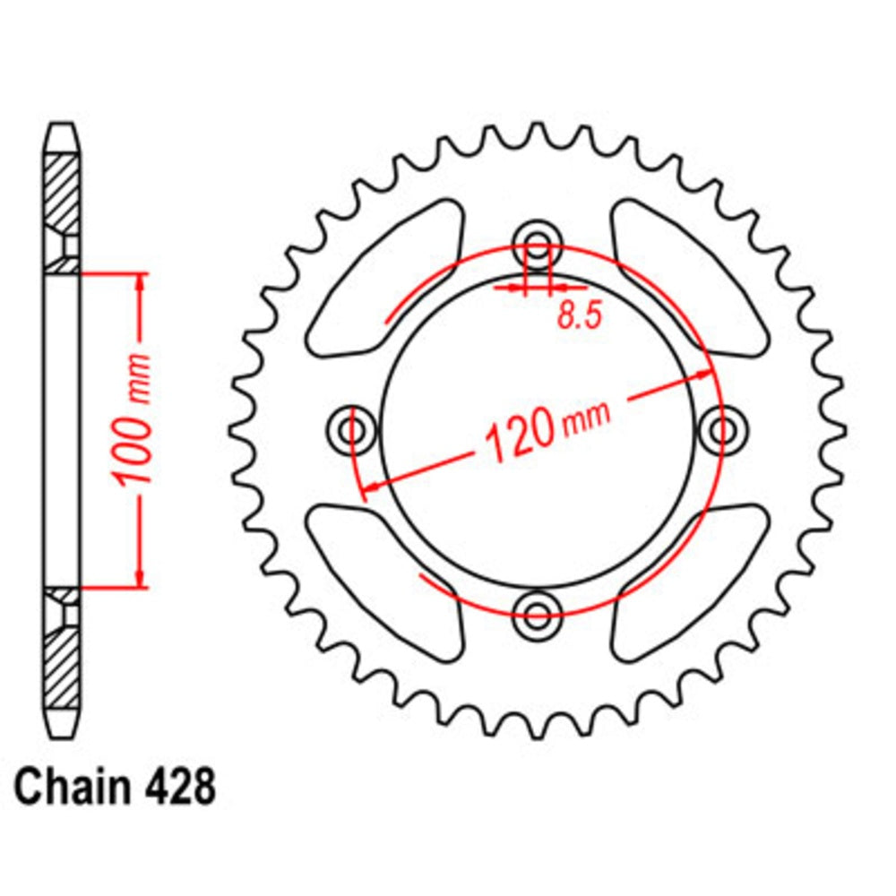 50T Suzuki/Yamaha Rear Sprocket (798)