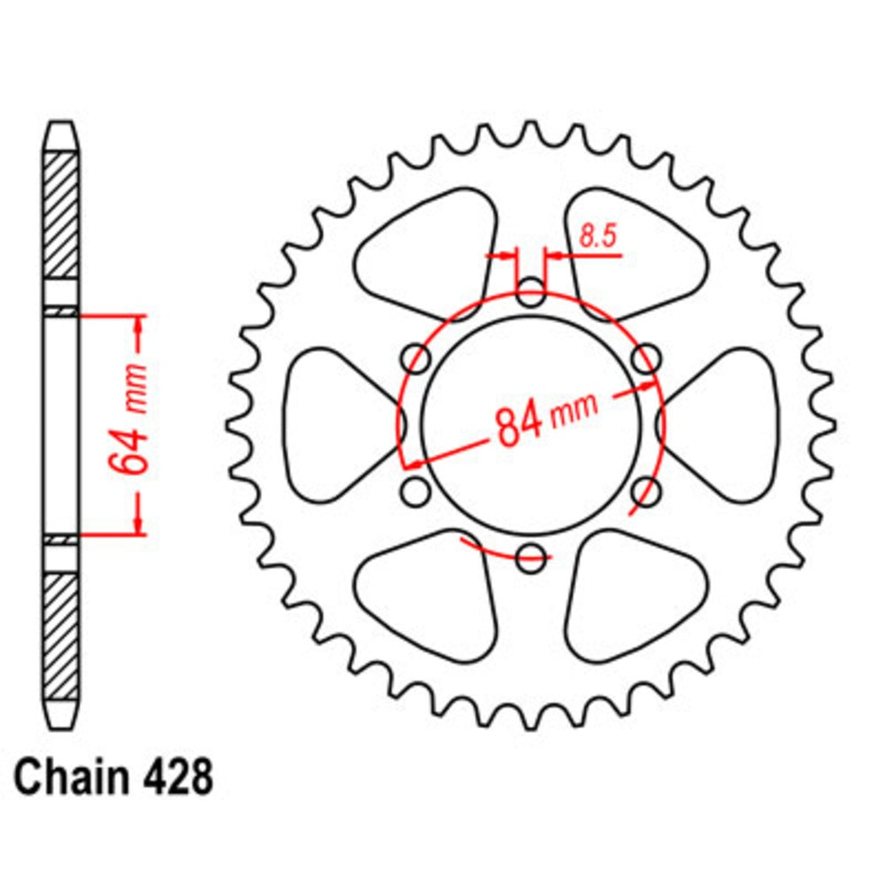 55T Suzuki Rear Sprocket (809)