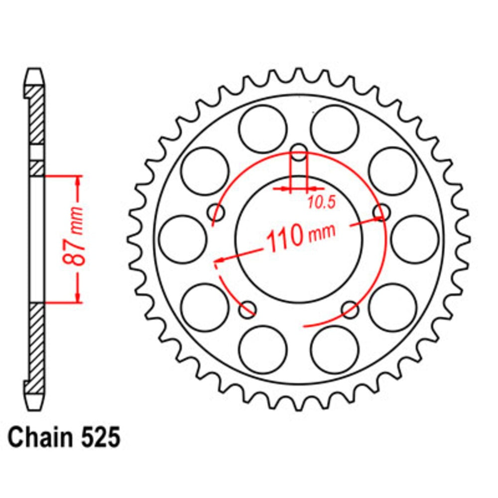44T Suzuki Rear Sprocket (807)