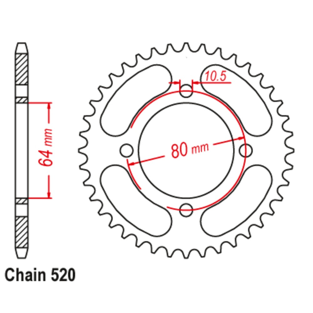 32T Yamaha Rear Sprocket (1910)