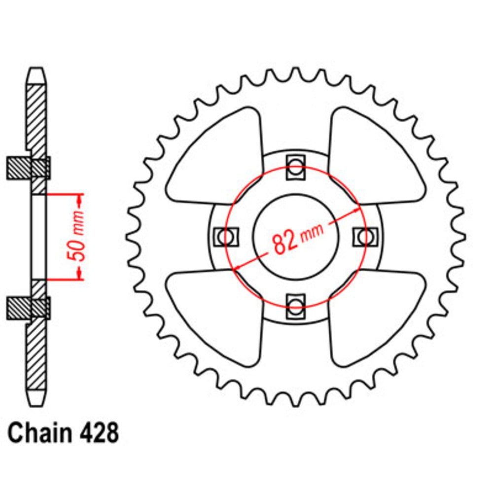 45T Honda Rear Sprocket (999)