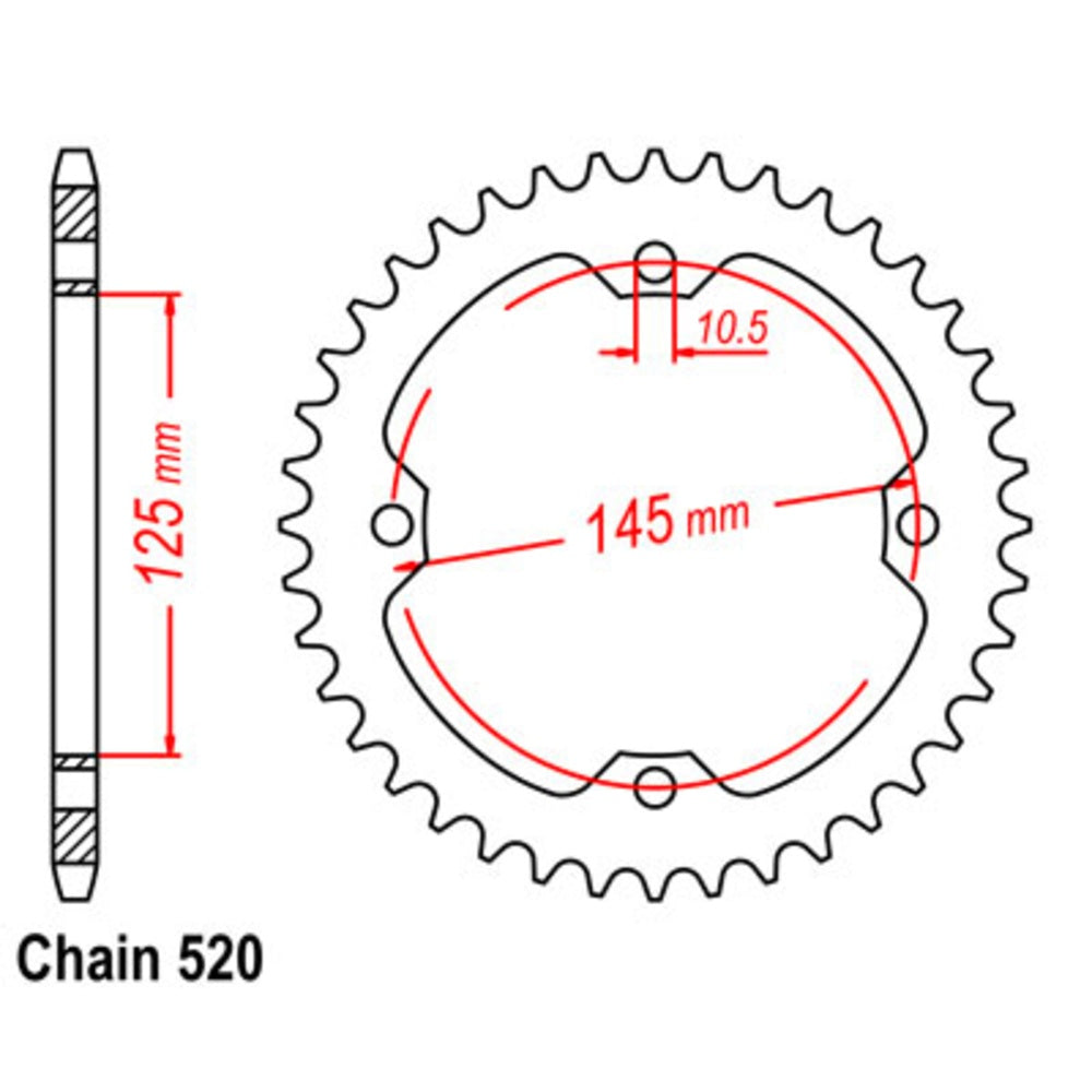 38T Yamaha Rear Sprocket (1857)