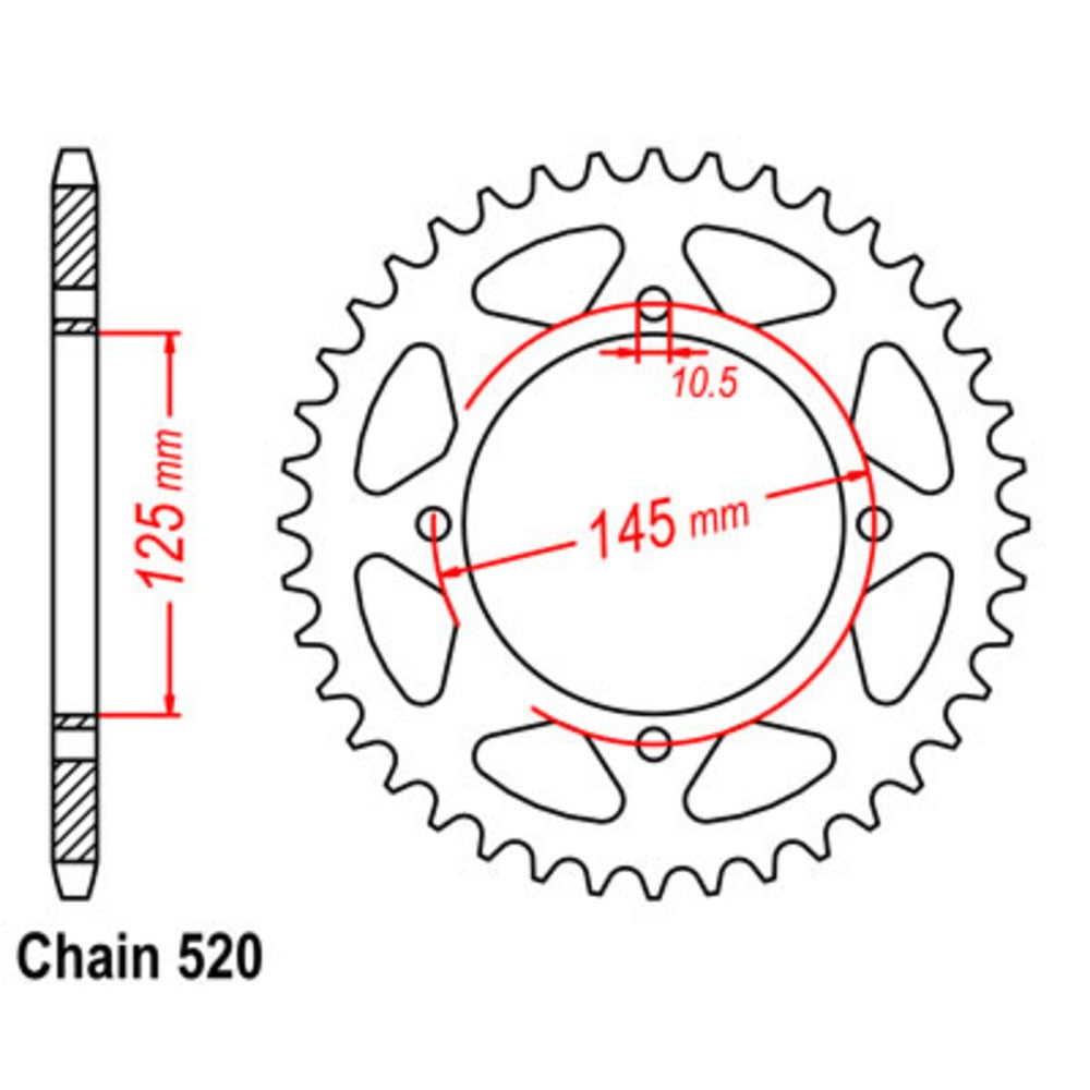 43T Yamaha Rear Sprocket (857)