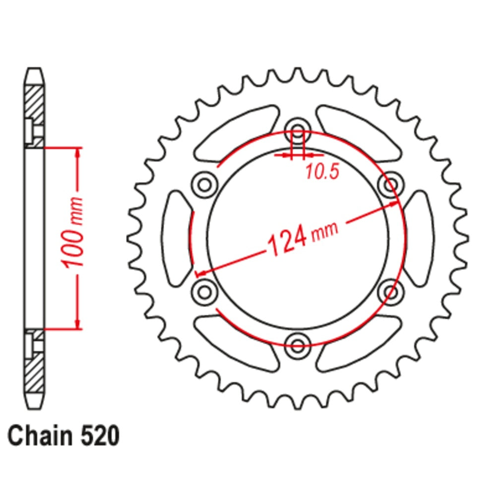 46T Ducati Rear Sprocket (735)