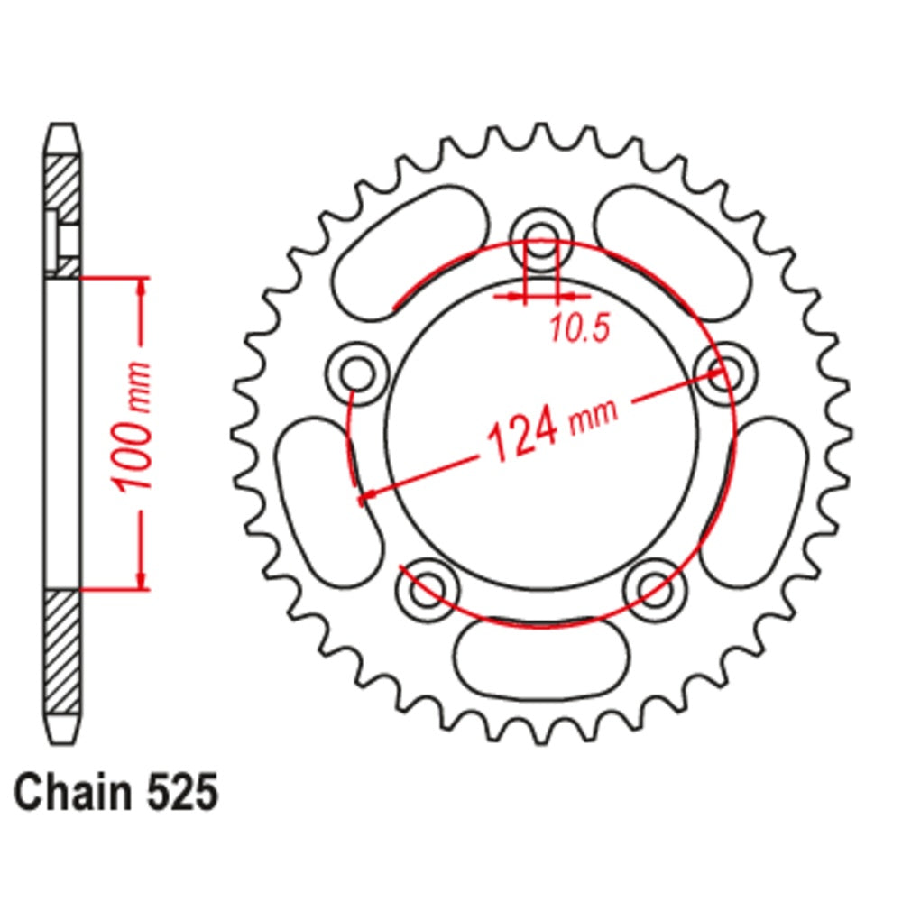 36T Ducati 749s/999 S Rear Sprocket (744)