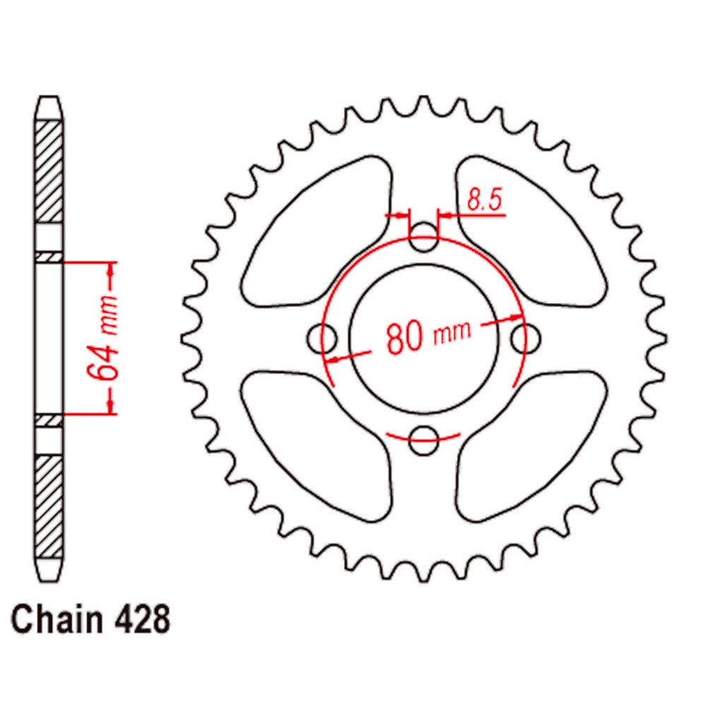 34T Suzuki Rear Sprocket (838)