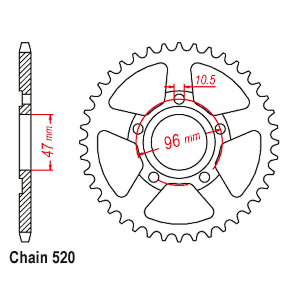 38T Honda Rear Sprocket (1353)