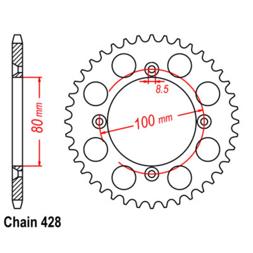 49T Honda CRF125 Rear Sprocket (1204)