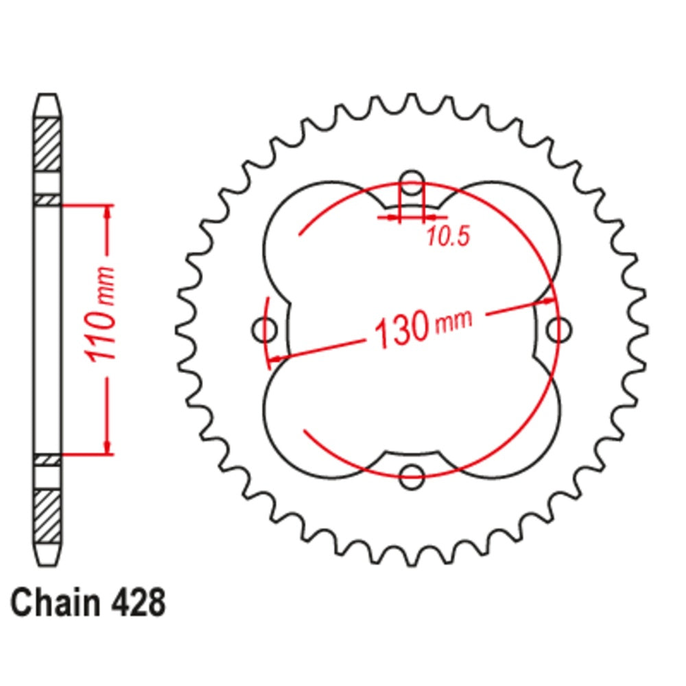 50T Honda Rear Sprocket