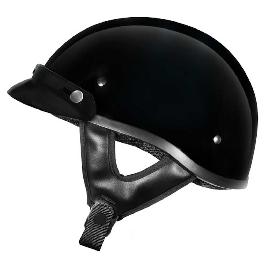 M2R Rebel Shorty Helmet - BLACK