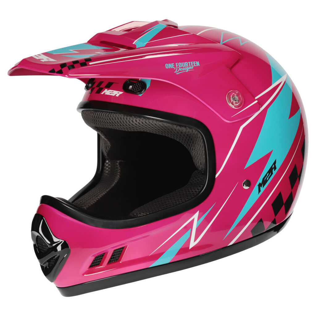 M2R MX2 Junior Helmet - LIGHTNING PC-7