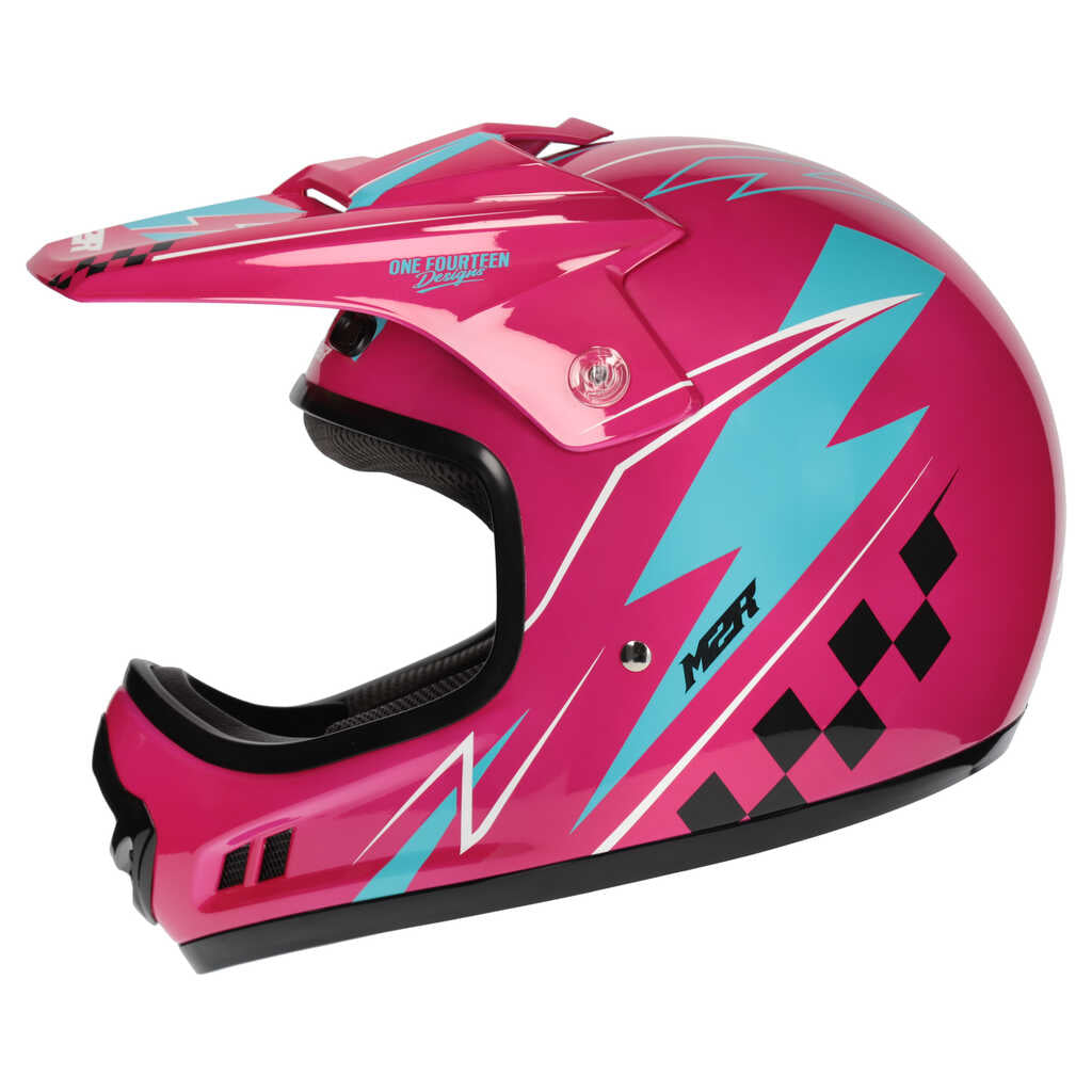 M2R MX2 Junior Helmet - LIGHTNING PC-7
