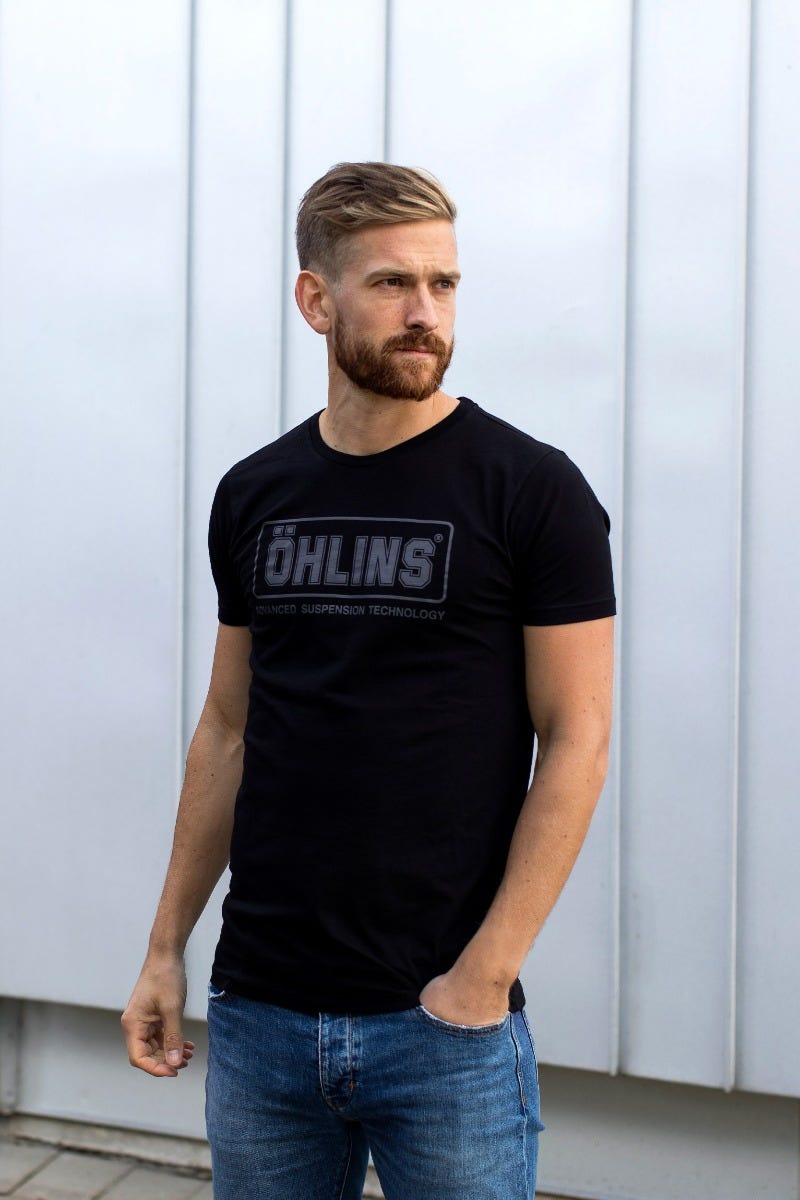 ÖHLINS T-Shirt Black-Black print L (NLA)