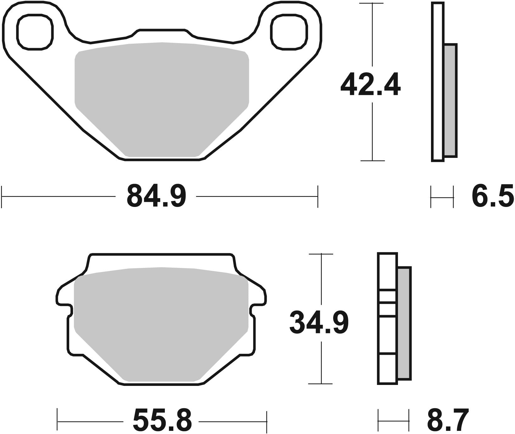 SBS FRICTION - Ceramic Rear Scooter Brake Pads (SBS 651) - 113HF-