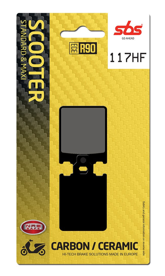 SBS FRICTION - Ceramic Front Scooter Brake Pads (SBS 680) - 117HF-