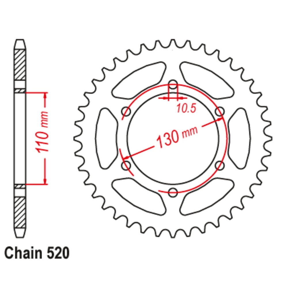 47T Supersprox Alloy Spkt (486) - Black