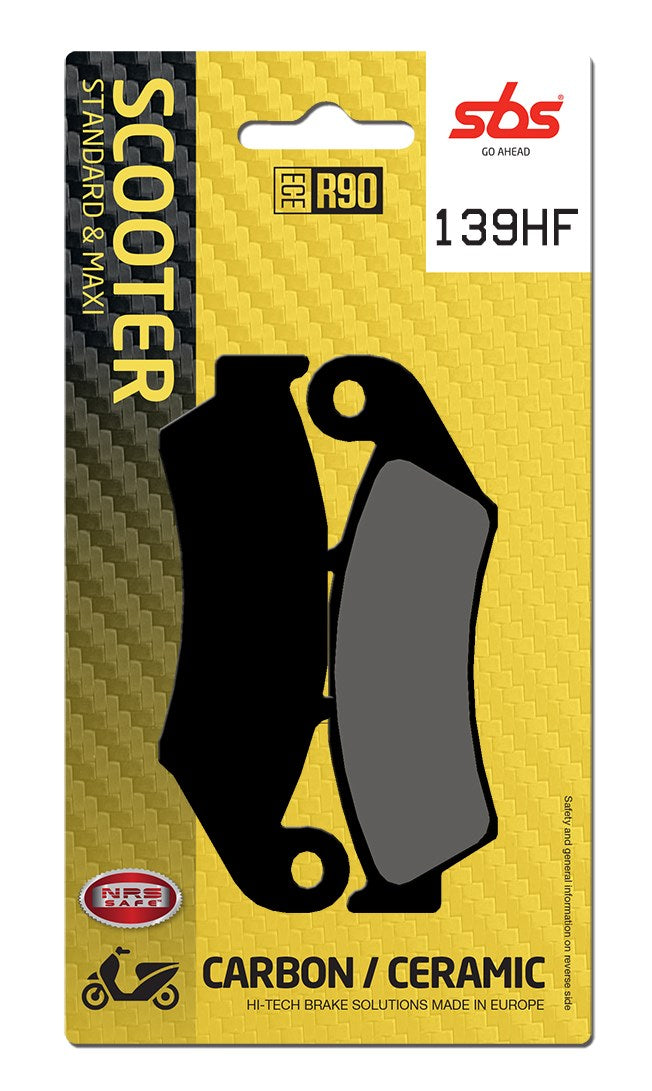 SBS FRICTION - Ceramic Front / Rear Scooter Brake Pads (SBS 603) - 139HF-
