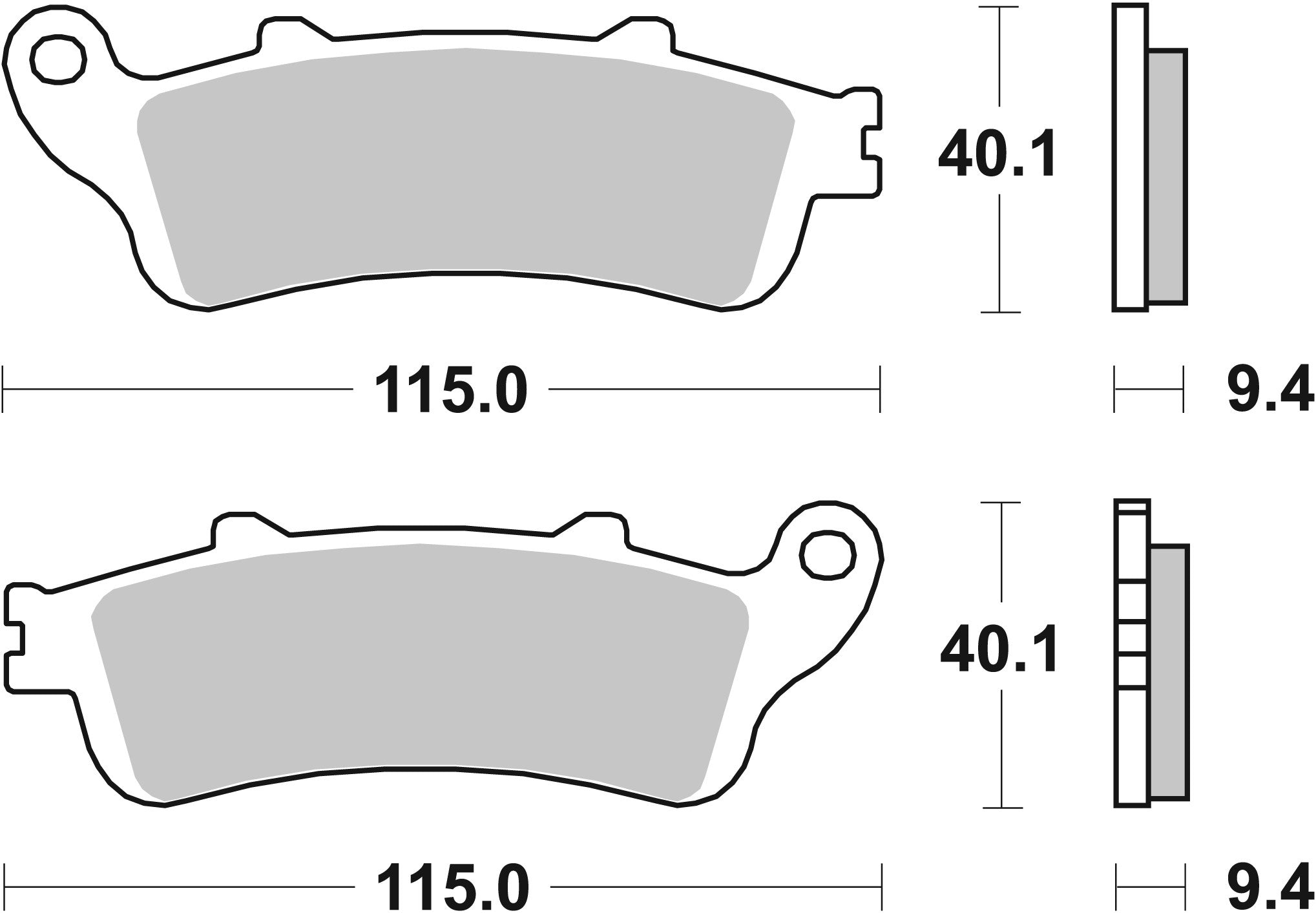 SBS FRICTION - Sinter Front / Rear Scooter Brake Pads (SBS 722) - 147MS-
