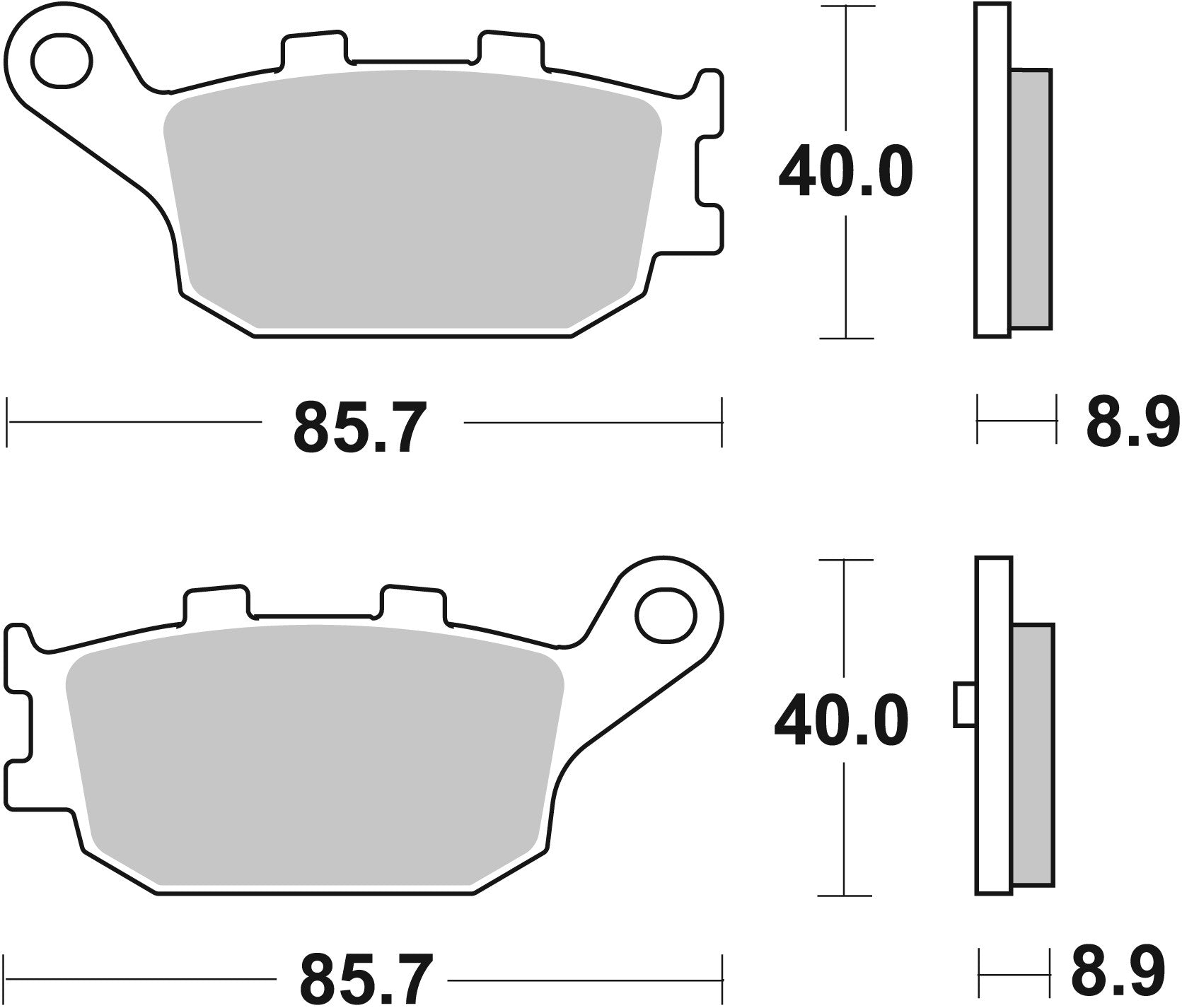 SBS FRICTION - Ceramic Rear Scooter Brake Pads (SBS 753) - 158HF-