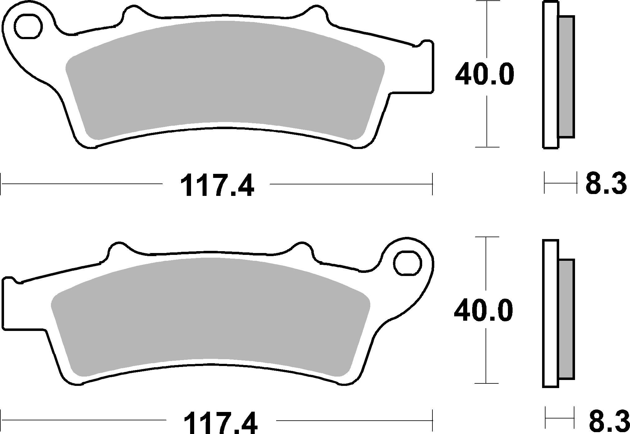 SBS FRICTION - Ceramic Front Scooter Brake Pads (SBS 761) - 159HF-