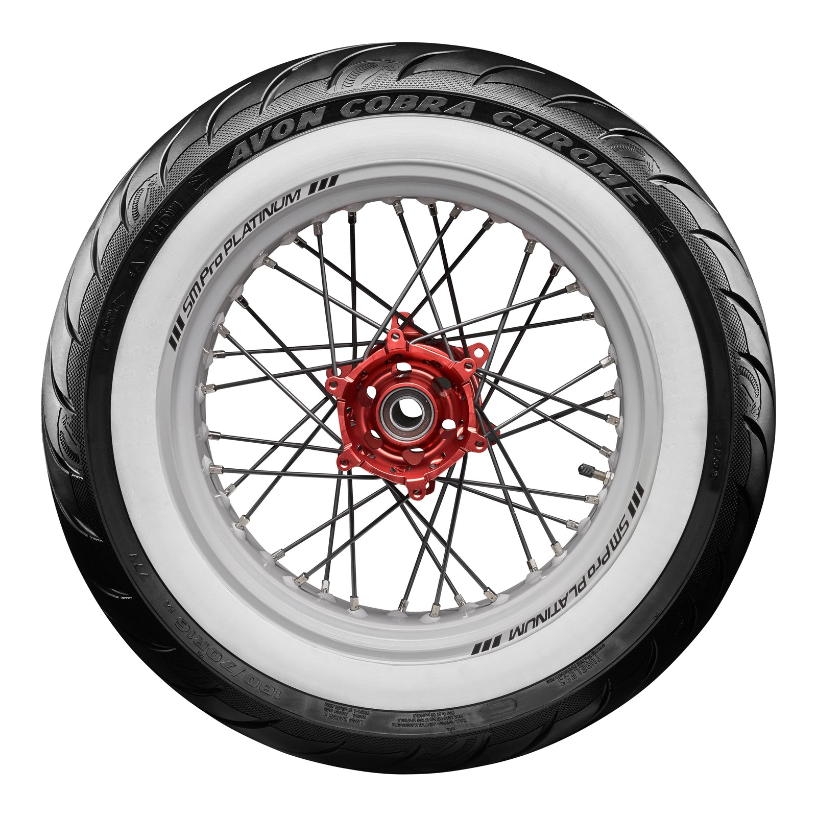 Avon Cobra Chrome 170/80B15 White Wall Rear Tyre (83H Rating) AV92
