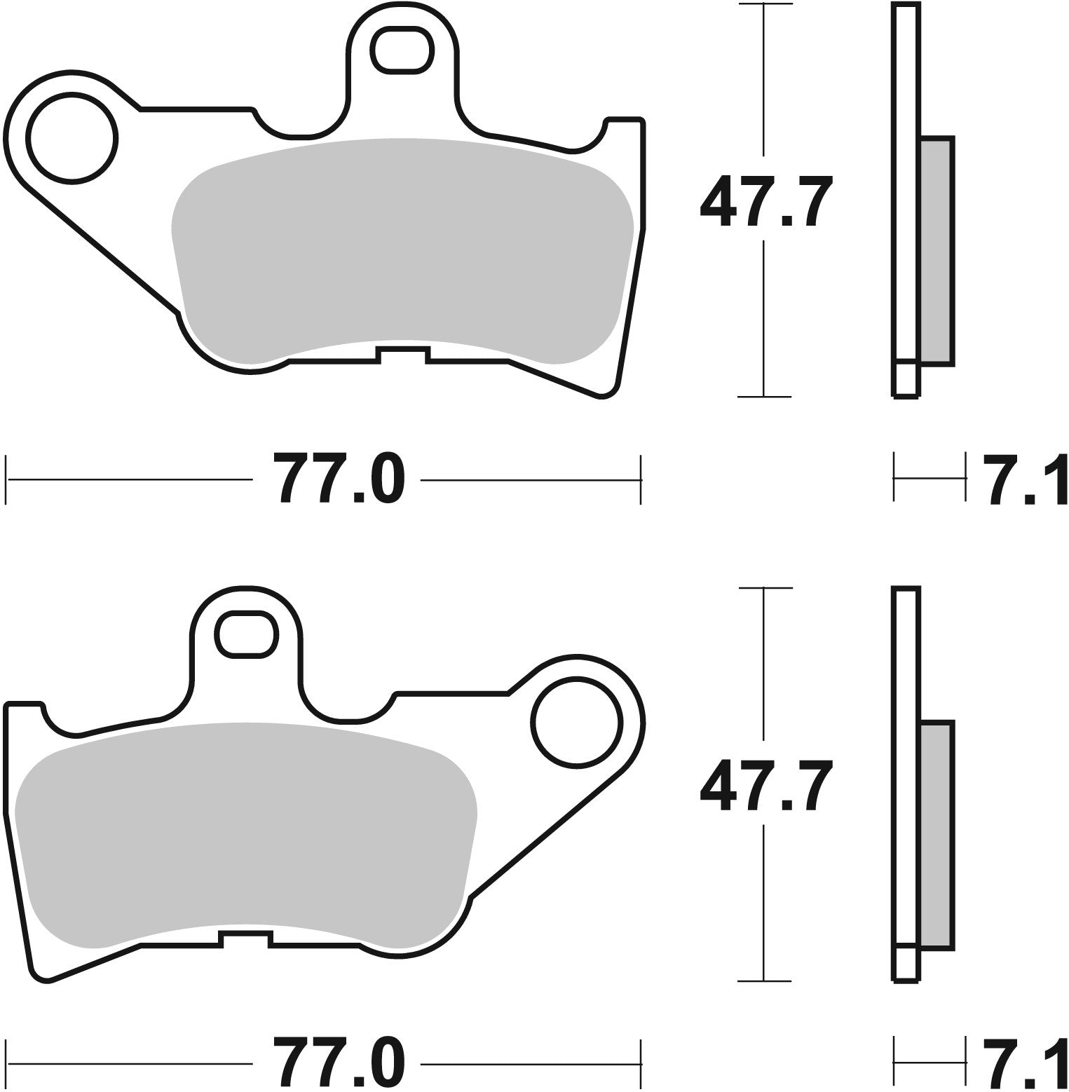 SBS FRICTION - Ceramic Front Scooter Brake Pads (SBS 764) - 165HF-