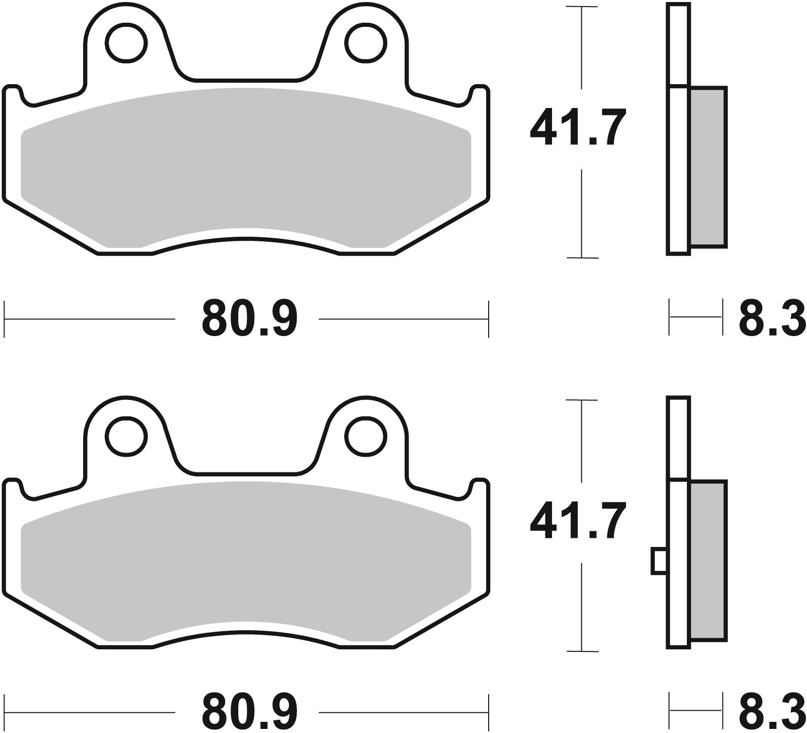 SBS FRICTION - Ceramic Rear Scooter Brake Pads (SBS 781) - 174HF-