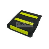 Kustom Hardware Seat Cover - Black w/ Yellow Ribs - 17K-SC146