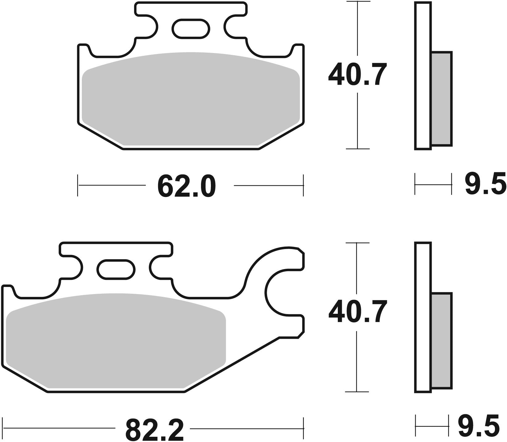 SBS FRICTION - Ceramic Rear Scooter Brake Pads (SBS 754) - 196HF-