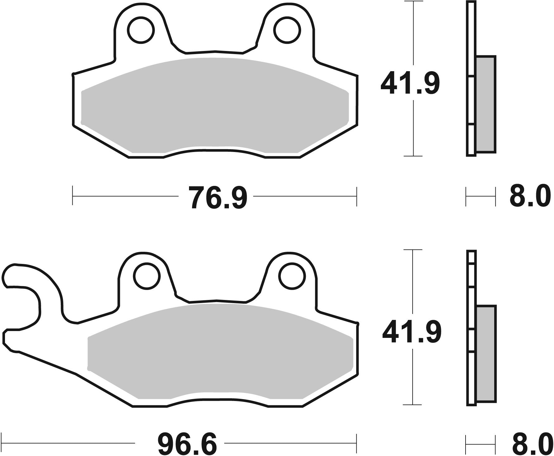 SBS FRICTION - Sinter Front / Rear Scooter Brake Pads (SBS 611) - 197MS-