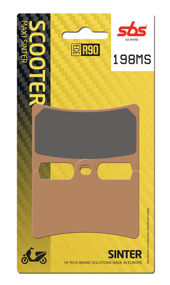 SBS FRICTION - Sinter Front Scooter Brake Pads (SBS 634) - 198MS-