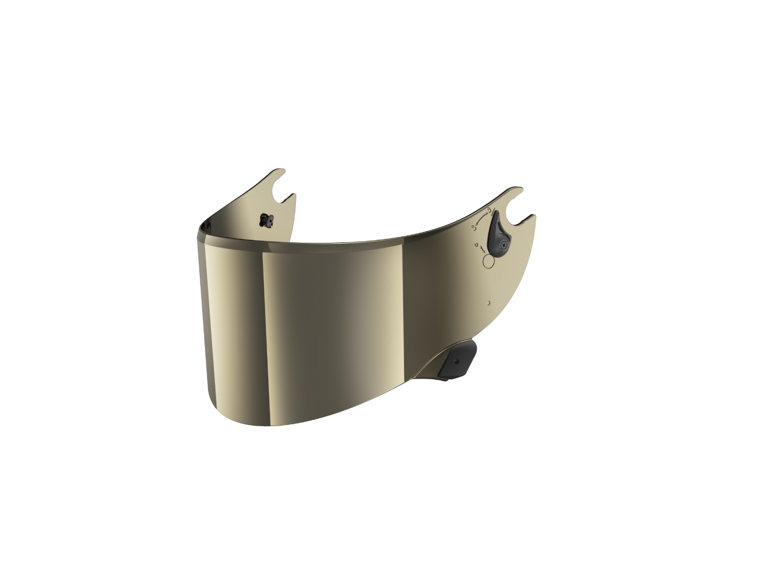 RACE R PRO GP VISOR MIRROR AS AF GOLD