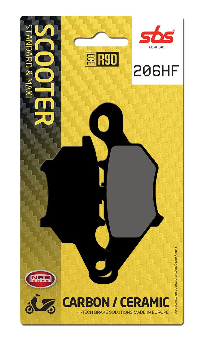 SBS FRICTION - Ceramic Front Scooter Brake Pads (SBS 874) - 206HF-