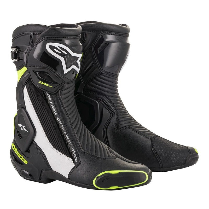 AS2221019 SMX PLUS V2 BOOT BLACK WHITE FLURO-YELLOW