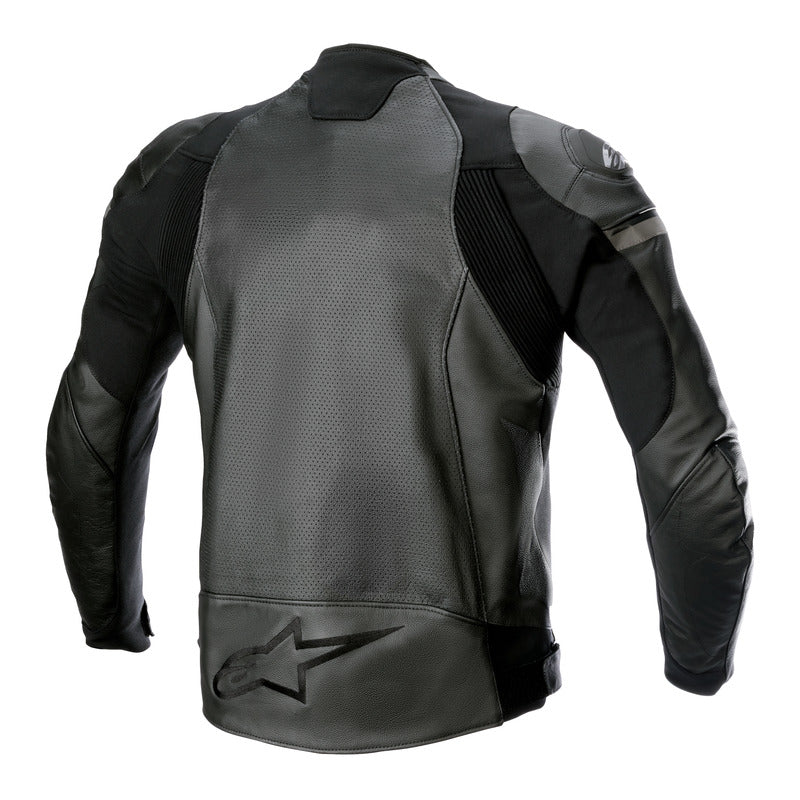 GP FORCE LEATHER JACKET AIRFLOW BLACK BLACK