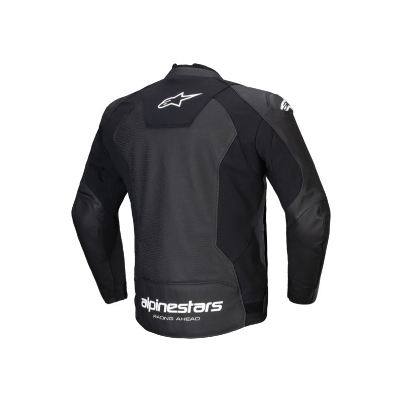 FASTER V3 AIR LEATHER JACKET BLACK WHITE