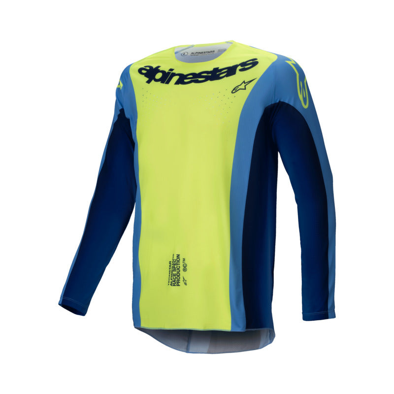 2025 TECHSTAR MELT JERSEY FLURO-YELLOW BLUE