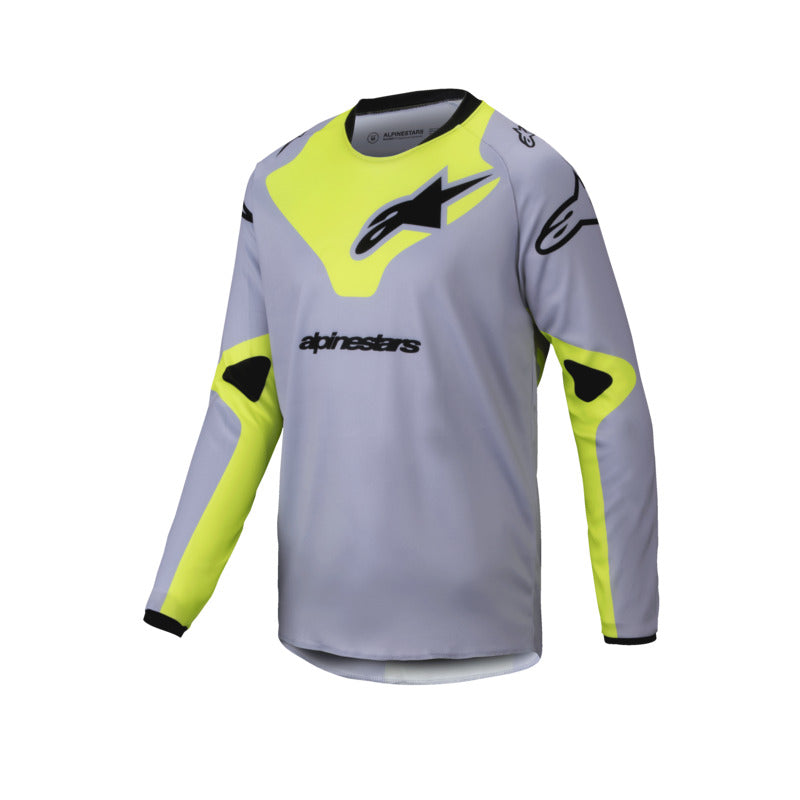 2025 YOUTH RACER VEIL JERSEY GRAY FLURO-YELLOW