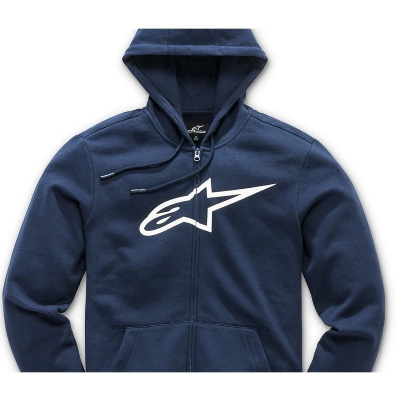 AGELESS II ZIP HOODIE NAVY-WHITE