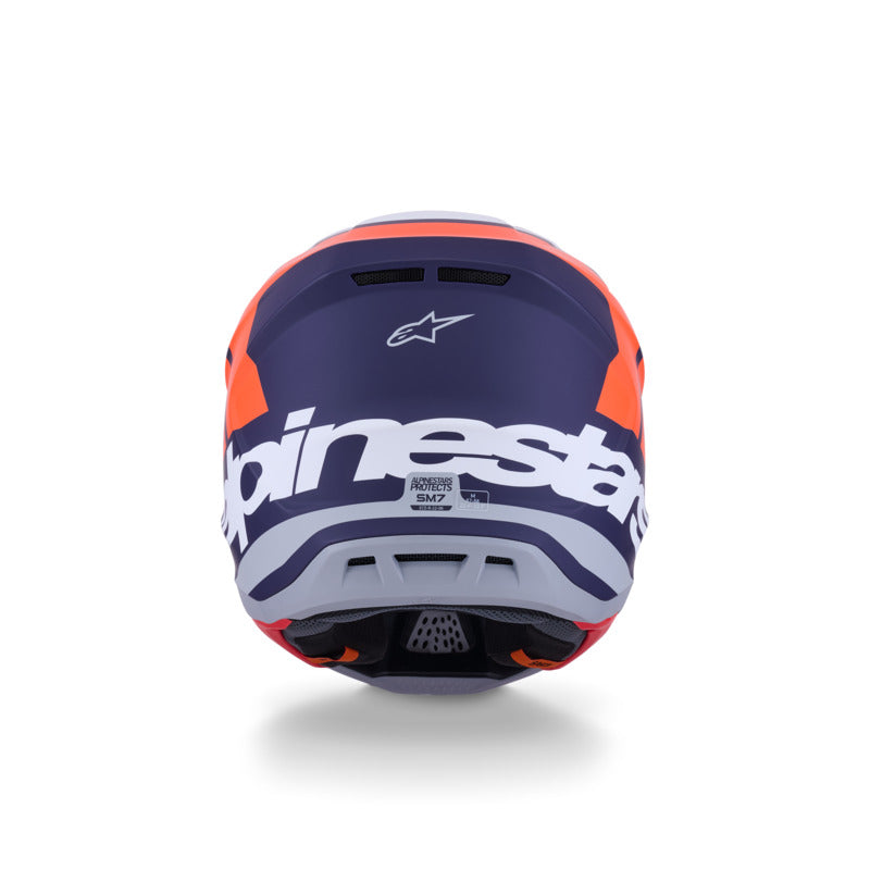 SM7 CORE HELMET ECE06 ORANGE BLUE MATT
