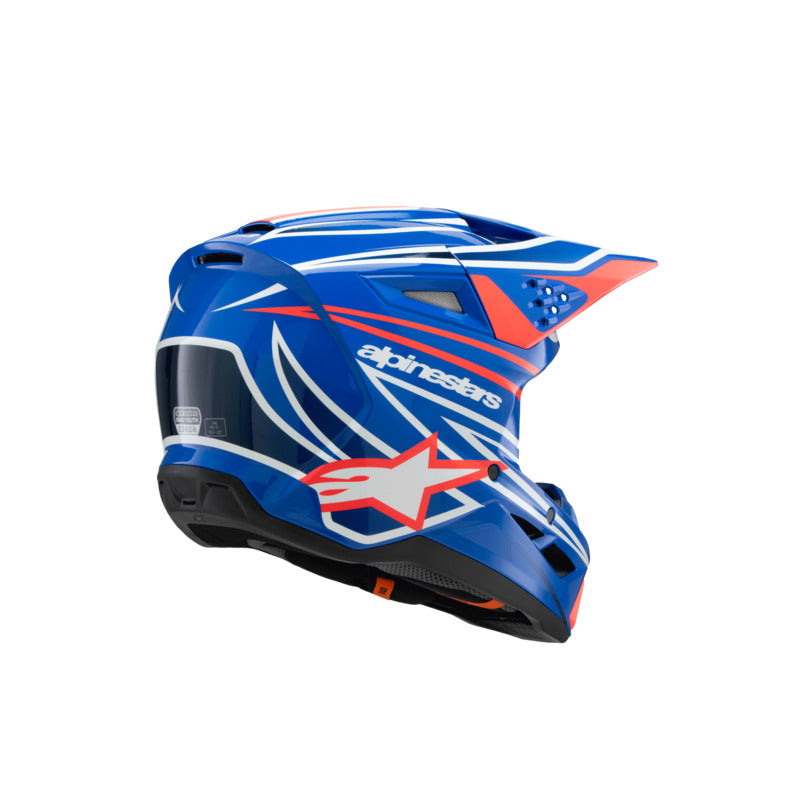 SM3 YOUTH WURX HELMET ECE06 BLUE RED WHITE BLACK GLOSSY (7312)