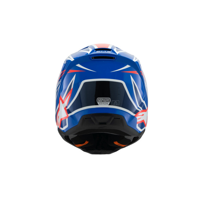 SM3 YOUTH WURX HELMET ECE06 BLUE RED WHITE BLACK GLOSSY (7312)