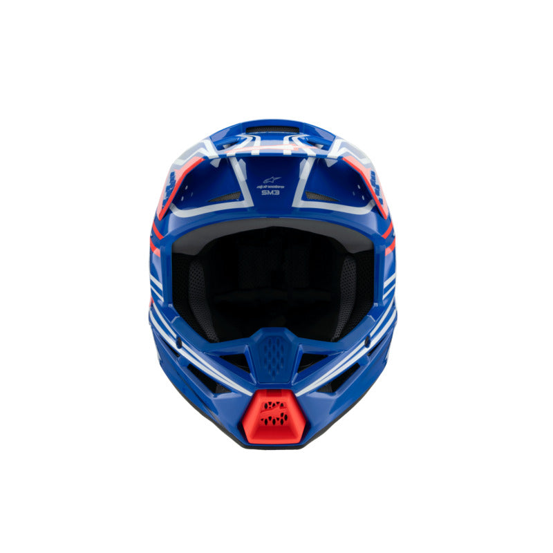 SM3 YOUTH WURX HELMET ECE06 BLUE RED WHITE BLACK GLOSSY (7312)