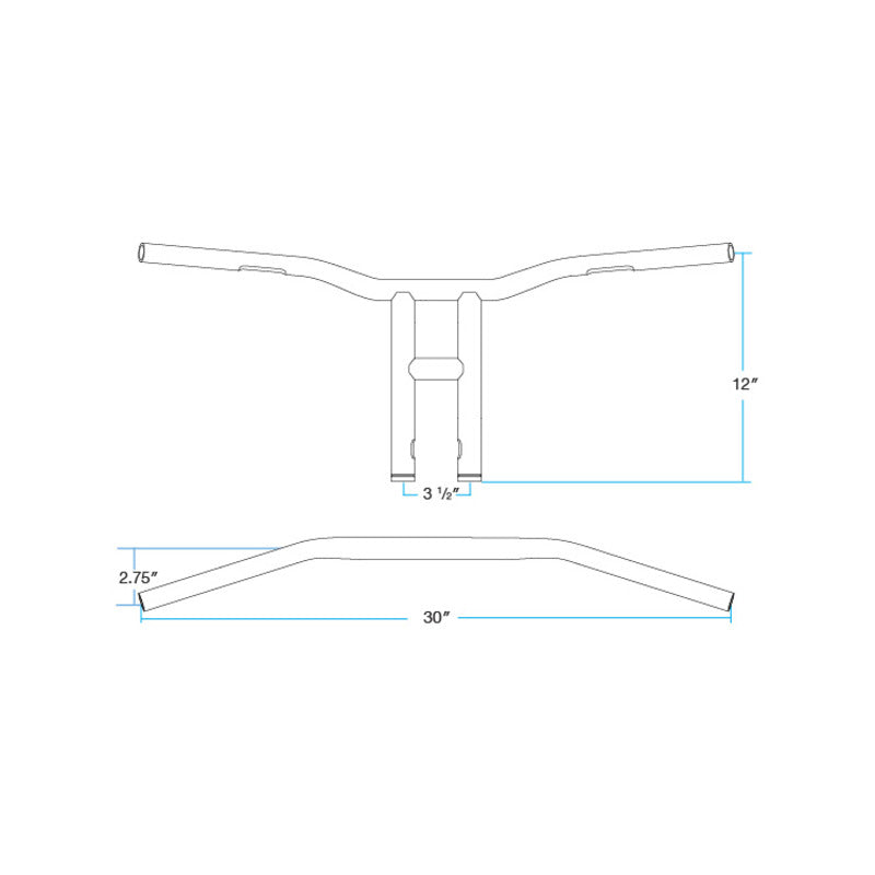 TYSON XL 12" BARS | CHROME SLOTTED