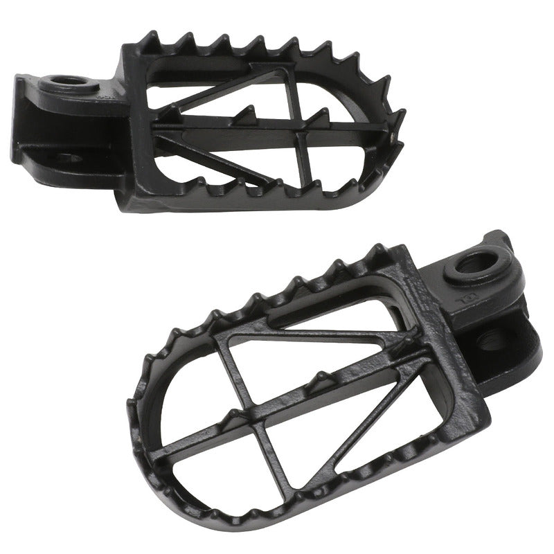 DRC FOOTPEGS WIDE HIGH +5mm | CRF250/450'02-,CRF150R'07-,CR125/250'02-,CRF250L | 50mm CrMo BLACK