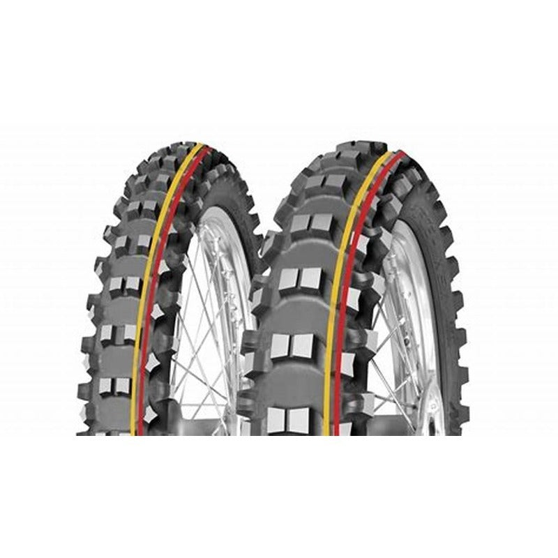 TERRA FORCE MX SOFT-MED | 100/100-18 59M MOTOCROSS RED &amp; YELLOW STRIPE $#$