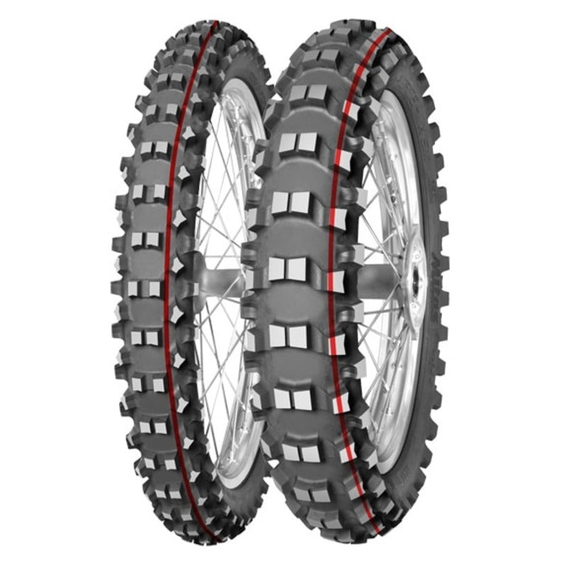 TERRA FORCE MX SOFT-MED | 110/90-19 62M MOTOCROSS RED &amp; YELLOW STRIPE