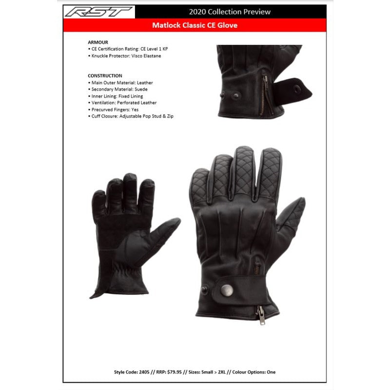 MATLOCK CLASSIC CE GLOVE BLACK