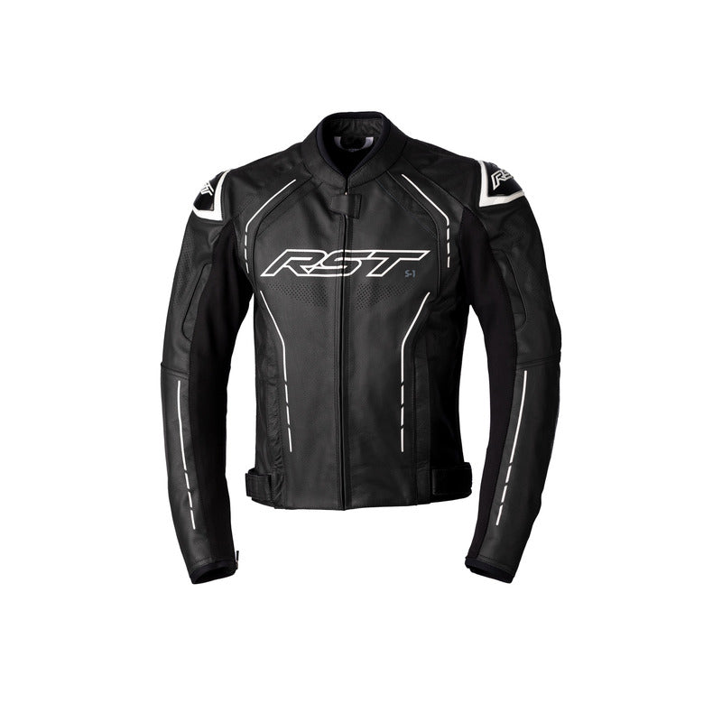 S-1 CE LEATHER JACKET BLACK-WHITE