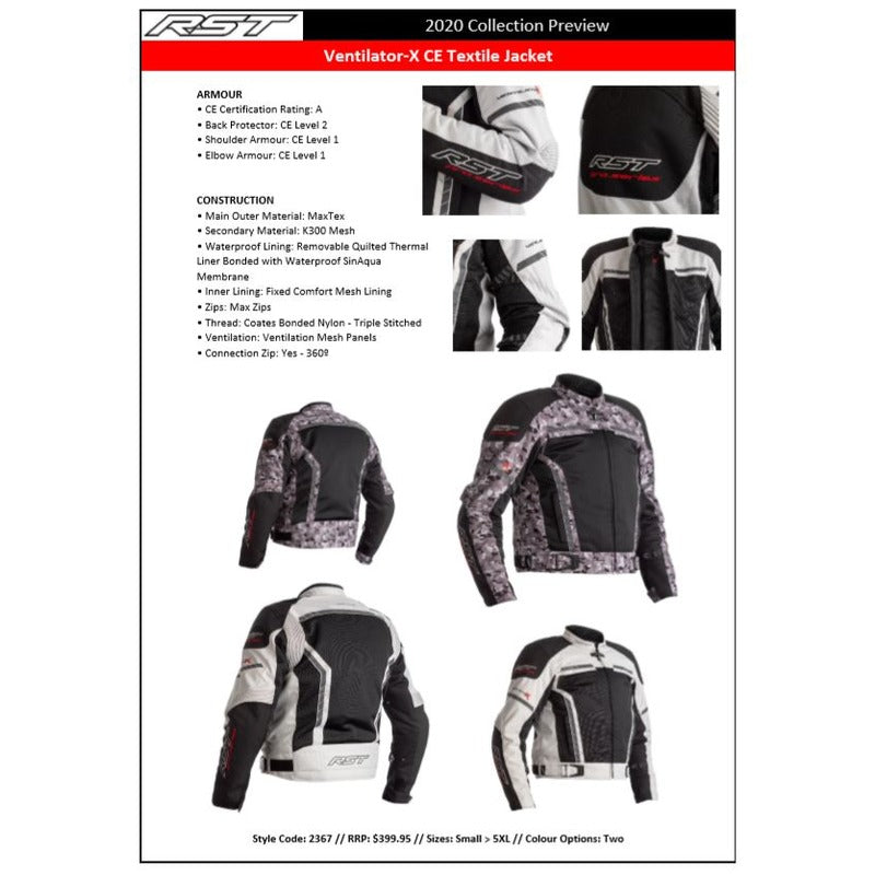 VENTILATOR-X CE TEXTILE JACKET BLACK CAMO